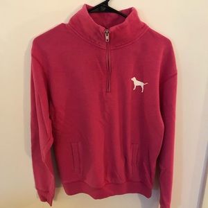 VS Pink 1/4 zip sweatshirt